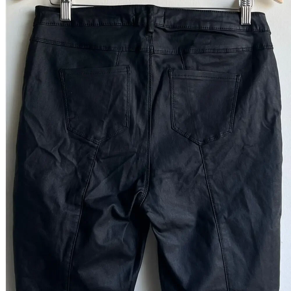 Missguided Moto coated vice skinny jeans in black with zip details size 12 $45 - Picture 12 of 12